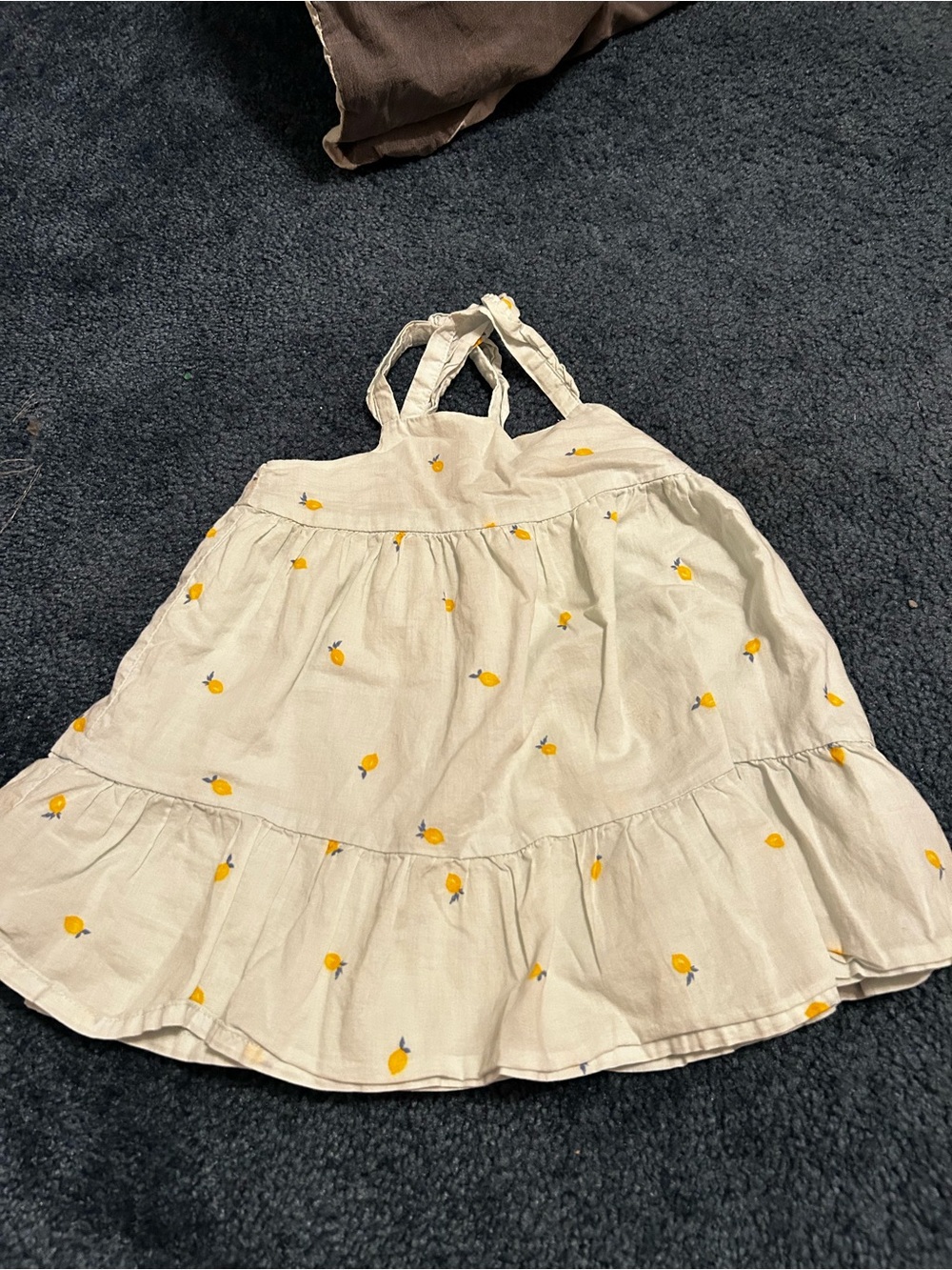 OshKosh B'gosh Cream Sundress with Yellow Lemon Print